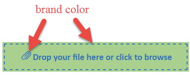 Picture showing how the theme affects the color of the dotted line and the paperclip symbol