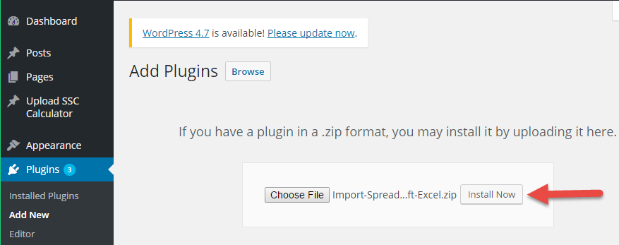 install wordpress plugin step