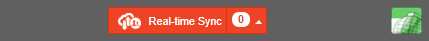 Screenshot of the Real-time Sync button in the toolbar