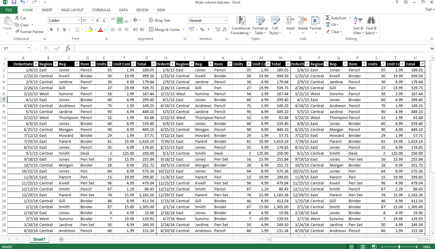 Screenshot of a wide spreadsheet in Excel
